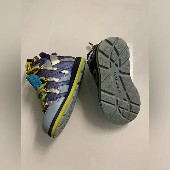 Kids Dolce & Gabbana Multicolor Leather High Top Sneakers Size 8 - Picture 6 of 8